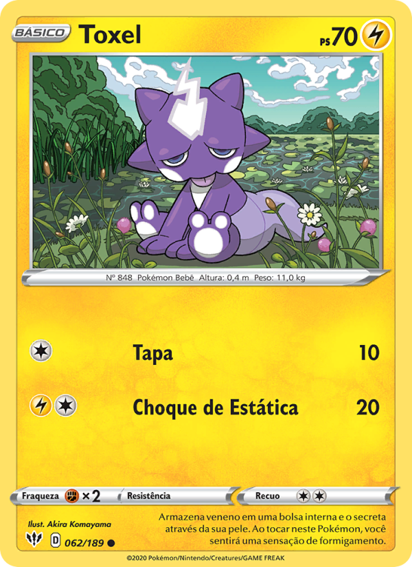Toxel 62 — Escuridão Incandescente (Portuguese Pokémon TCG card)