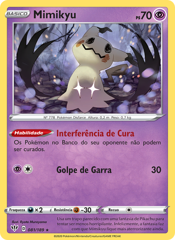 Mimikyu 81 — Escuridão Incandescente (Portuguese Pokémon TCG card)