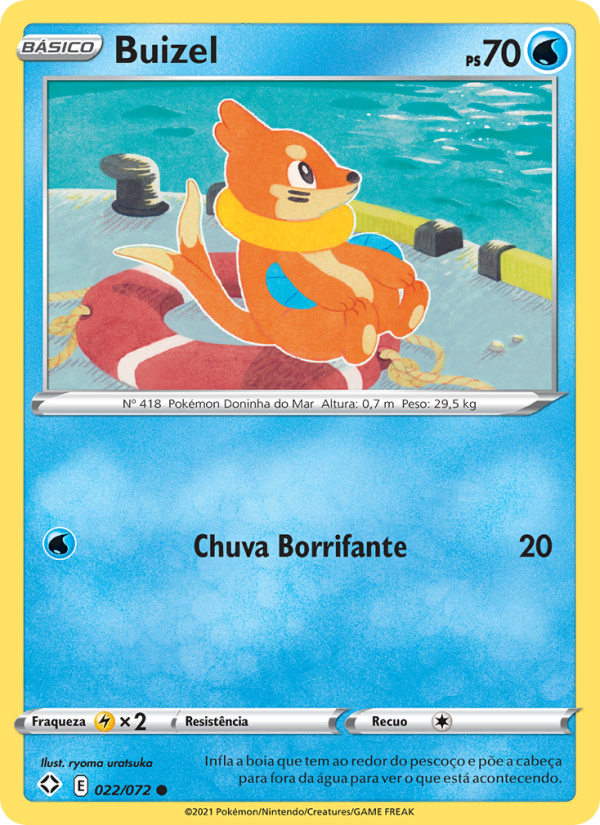 Buizel 22 — Destinos Brilhantes (Portuguese Pokémon TCG card)
