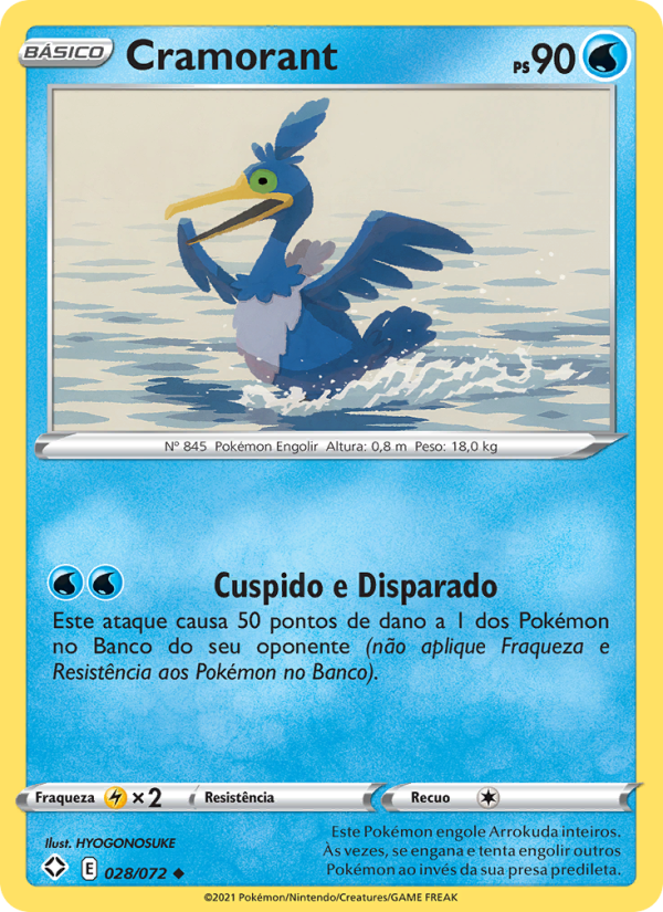 Cramorant 28 — Destinos Brilhantes (Portuguese Pokémon TCG card)
