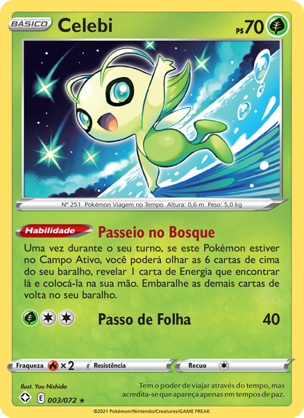 Celebi 3 — Glänzendes Schicksal (Portuguese Pokémon TCG card)