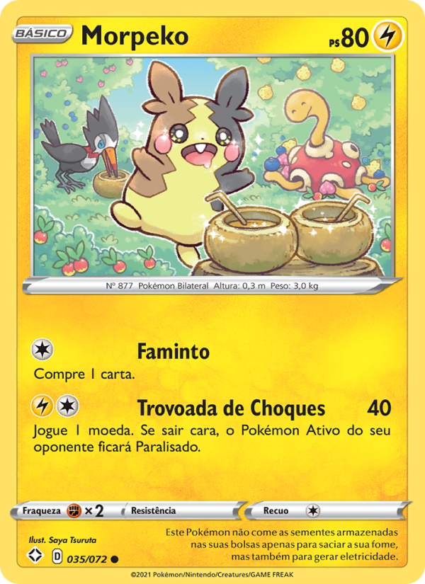 Morpeko 35 — Destinos Brilhantes (Portuguese Pokémon TCG card)