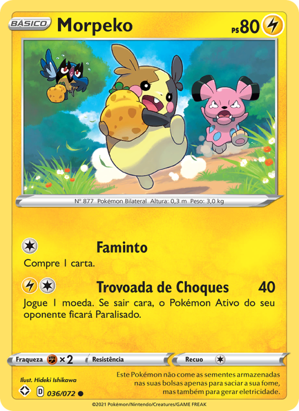 Morpeko 36 — Destinos Brilhantes (Portuguese Pokémon TCG card)