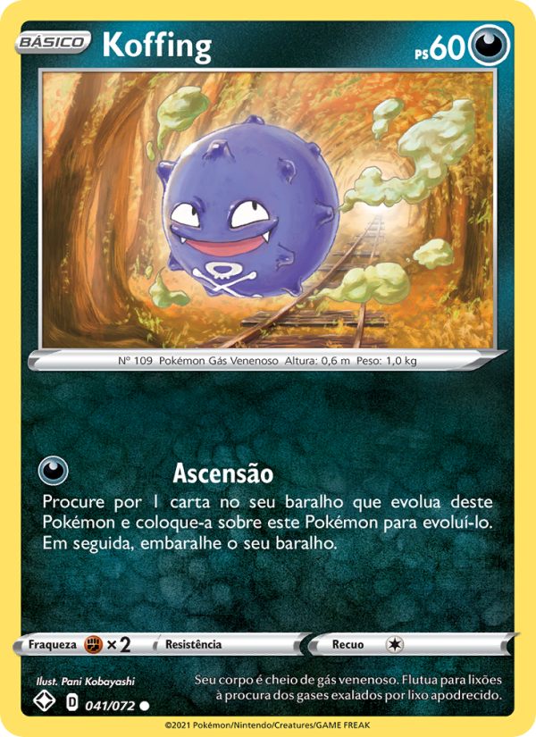 Koffing 41 — Destinos Brilhantes (Portuguese Pokémon TCG card)