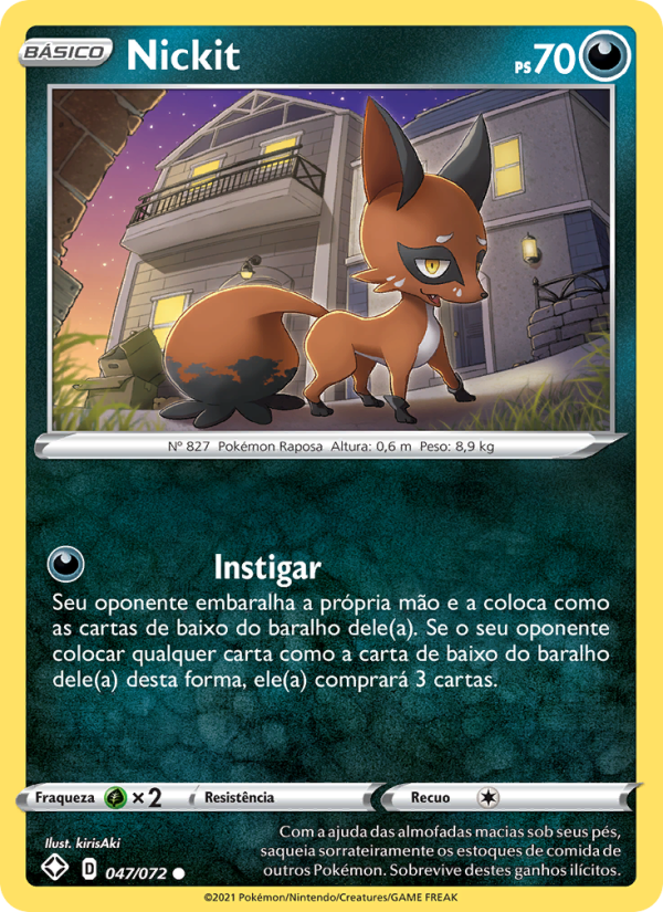 Nickit 47 — Destinos Brilhantes (Portuguese Pokémon TCG card)