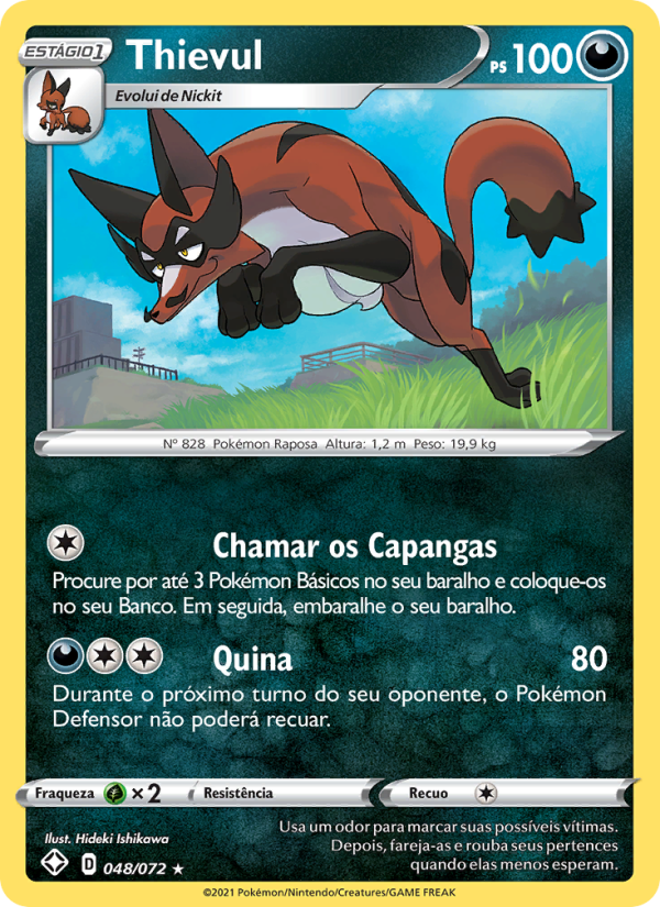 Thievul 48 — Destinos Brilhantes (Portuguese Pokémon TCG card)