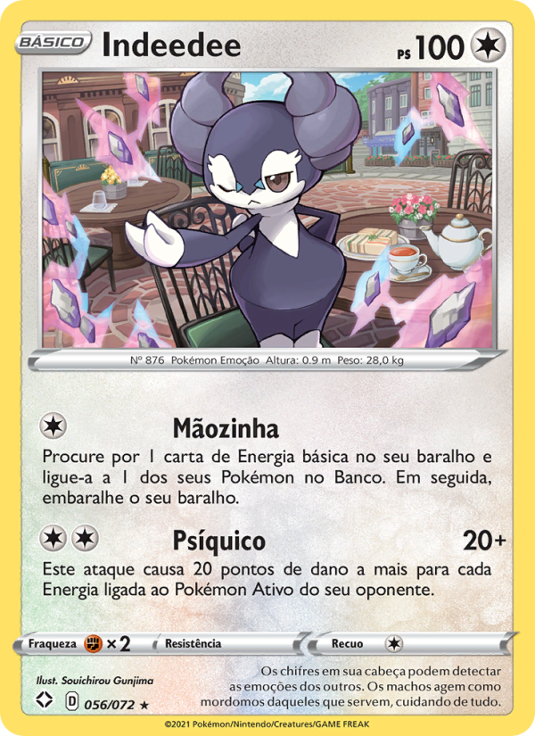 Indeedee 56 — Destinos Brilhantes (Portuguese Pokémon TCG card)