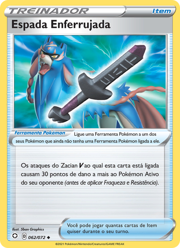 Espada Enferrujada 62 — Destinos Brilhantes  (Portuguese Pokémon TCG card)