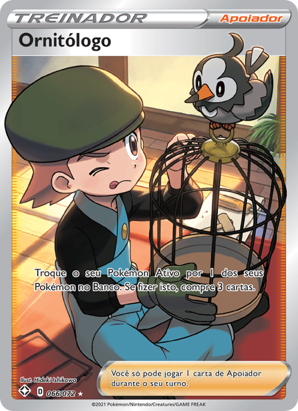 Ornitólogo 66 — Destinos Brilhantes  (Portuguese Pokémon TCG card)