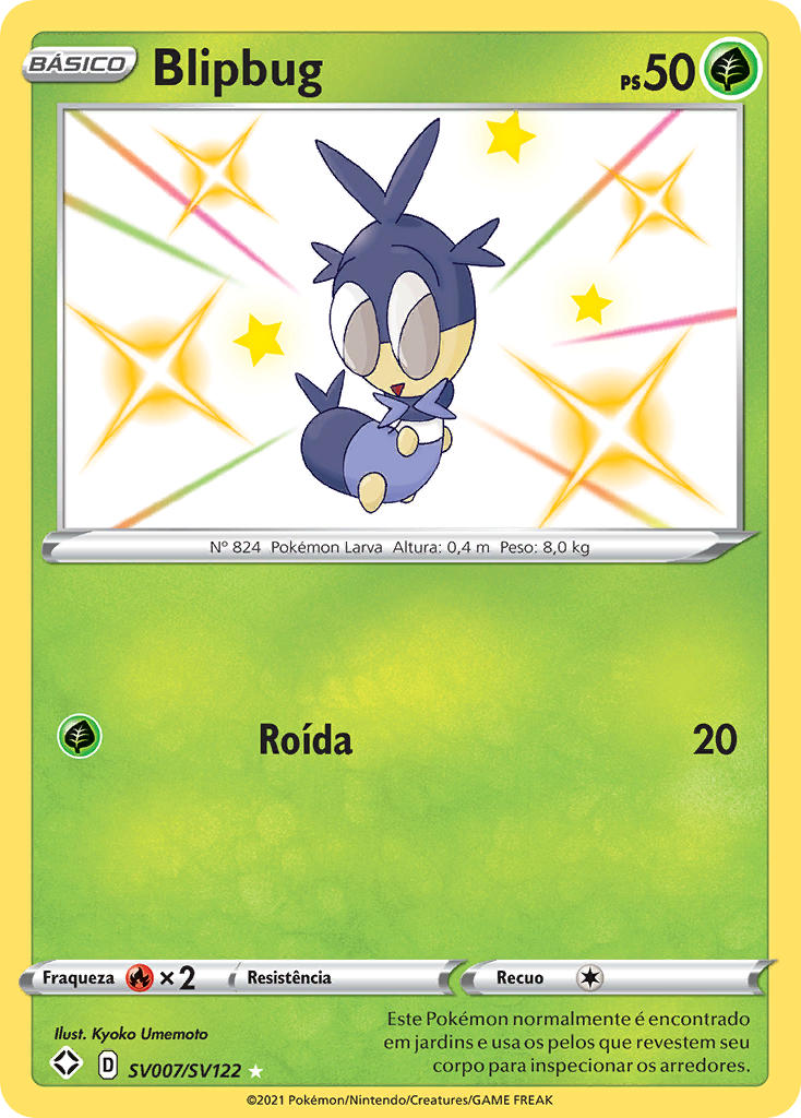 Blipbug SV007 — Destinos Brilhantes Cofre Brilhante (Portuguese Pokémon TCG card)