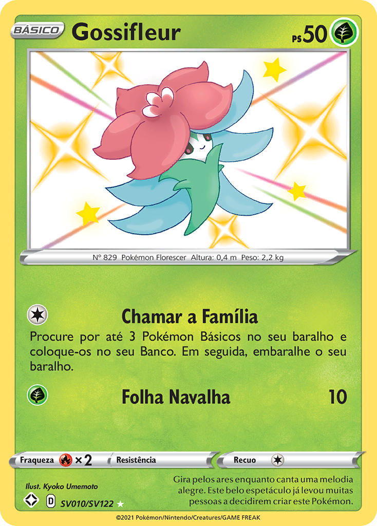 Gossifleur SV010 — Destinos Brilhantes Cofre Brilhante (Portuguese Pokémon TCG card)