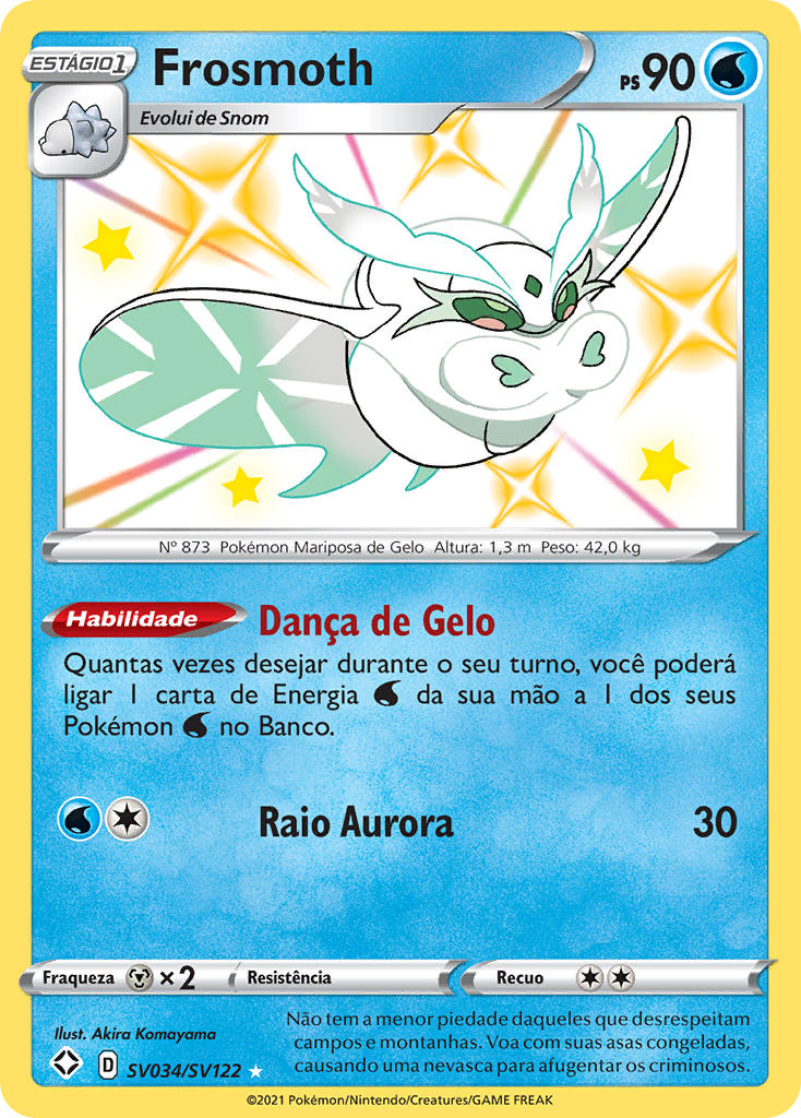 Frosmoth SV034 — Destinos Brilhantes Cofre Brilhante (Portuguese Pokémon TCG card)