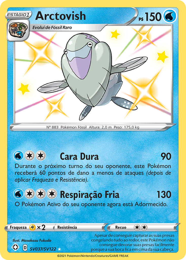 Arctovish SV037 — Destinos Brilhantes Cofre Brilhante (Portuguese Pokémon TCG card)