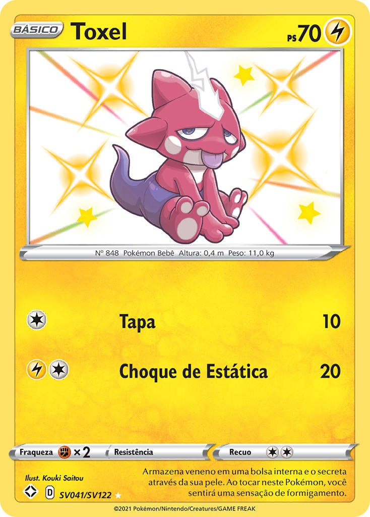 Toxel SV041 — Destinos Brilhantes Cofre Brilhante (Portuguese Pokémon TCG card)