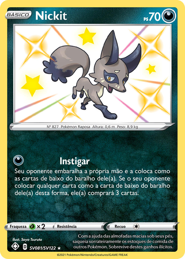 Nickit SV081 — Destinos Brilhantes Cofre Brilhante (Portuguese Pokémon TCG card)