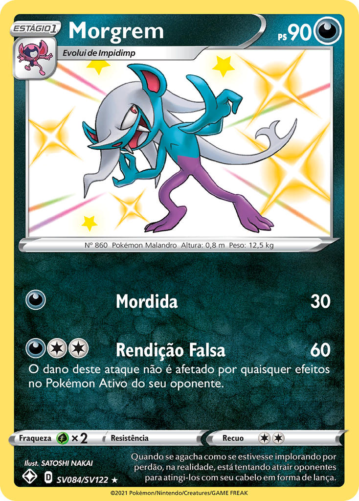 Morgrem SV084 — Destinos Brilhantes Cofre Brilhante (Portuguese Pokémon TCG card)