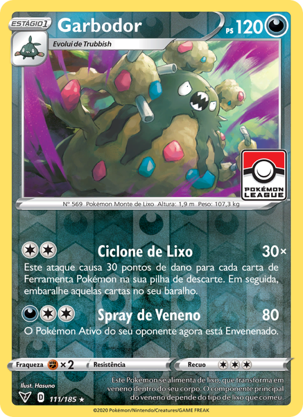 Garbodor 111 — Voltagem Vívida (Portuguese Pokémon TCG card)