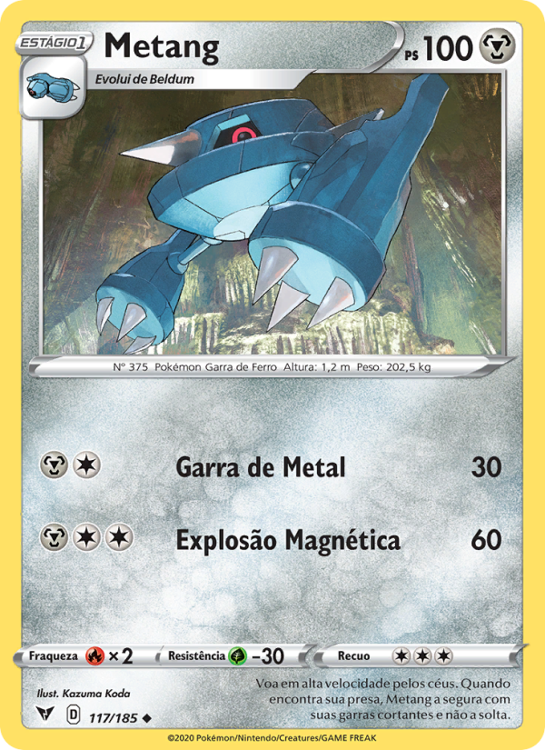 Metang 117 — Voltagem Vívida (Portuguese Pokémon TCG card)