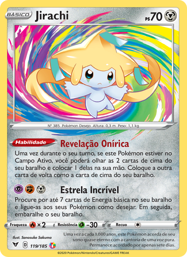 Jirachi 119 — Voltagem Vívida (Portuguese Pokémon TCG card)