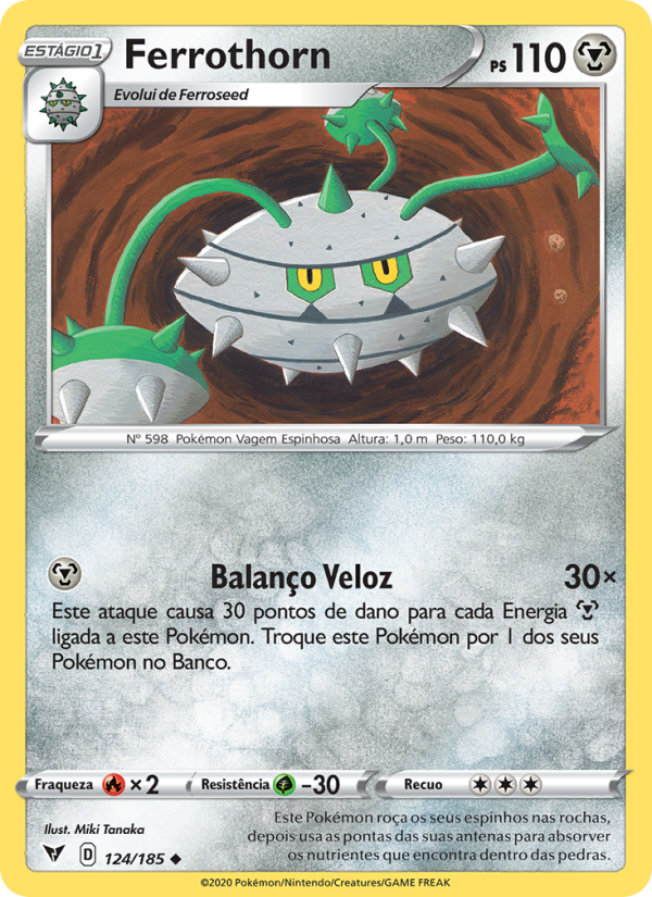 Ferrothorn 124 — Voltagem Vívida (Portuguese Pokémon TCG card)