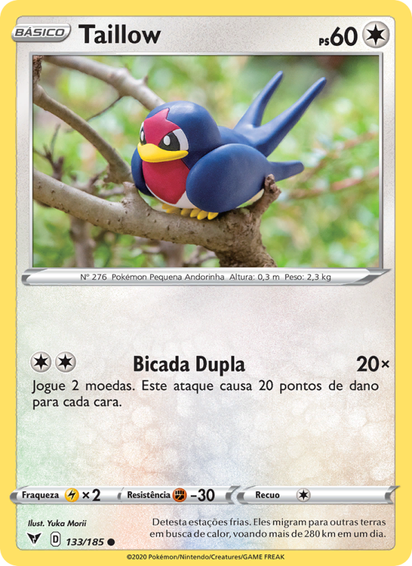 Taillow 133 — Voltagem Vívida (Portuguese Pokémon TCG card)