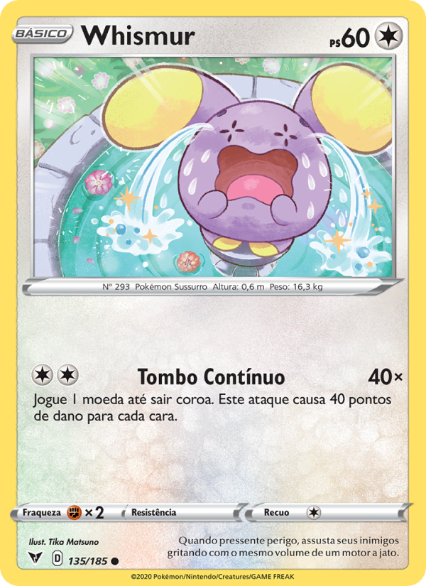 Whismur 135 — Voltagem Vívida (Portuguese Pokémon TCG card)