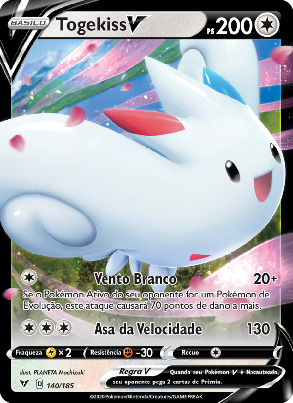 Togekiss V 140 — Voltagem Vívida (Portuguese Pokémon TCG card)