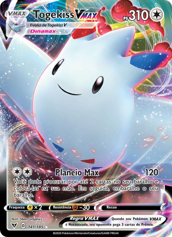 Togekiss VMAX 141 — Voltagem Vívida (Portuguese Pokémon TCG card)