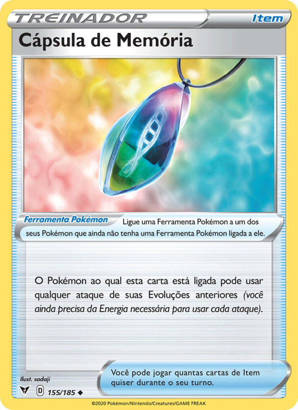Cápsula de Memória 155 — Voltagem Vívida (Portuguese Pokémon TCG card)