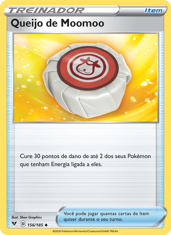 Queijo de Moomoo 156 — Voltagem Vívida (Portuguese Pokémon TCG card)