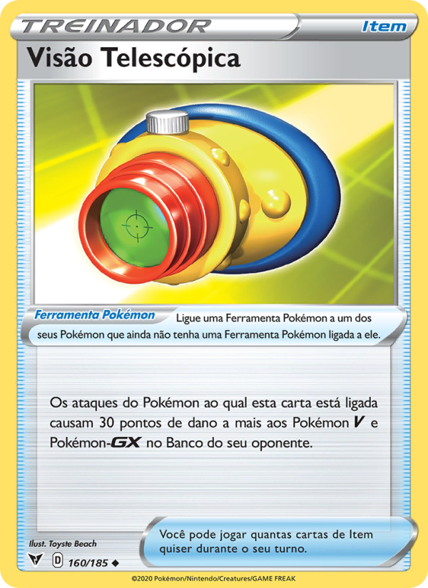 Visão Telescópica 160 — Voltagem Vívida (Portuguese Pokémon TCG card)