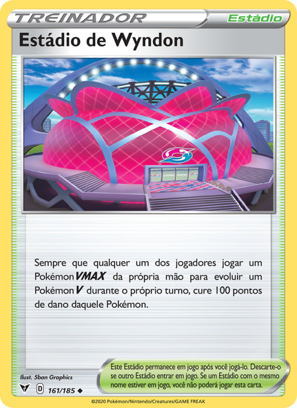 Estádio de Wyndon 161 — Voltagem Vívida (Portuguese Pokémon TCG card)