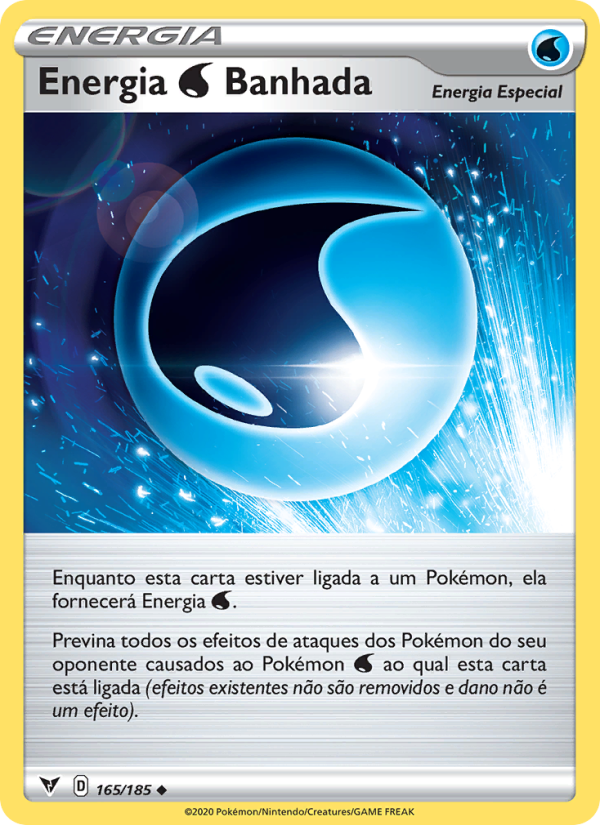 Energia Water Banhada 165 — Voltagem Vívida (Portuguese Pokémon TCG card)
