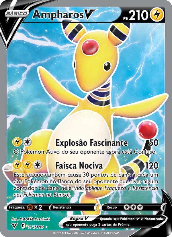 Ampharos V 171 — Voltagem Vívida (Portuguese Pokémon TCG card)