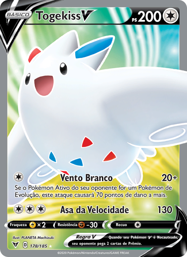 Togekiss V 178 — Voltagem Vívida (Portuguese Pokémon TCG card)