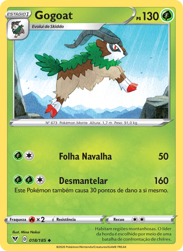Gogoat 18 — Voltagem Vívida (Portuguese Pokémon TCG card)