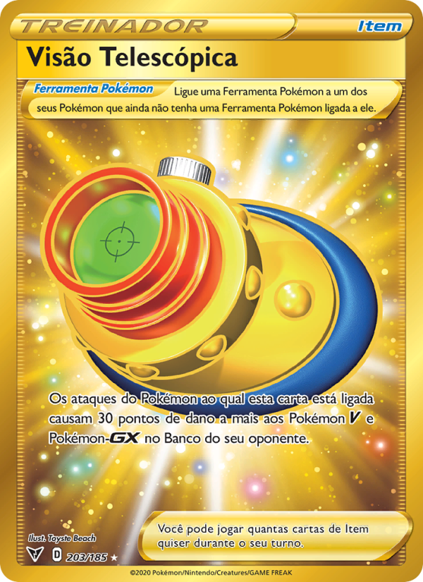 Visão Telescópica 203 — Voltagem Vívida (Portuguese Pokémon TCG card)