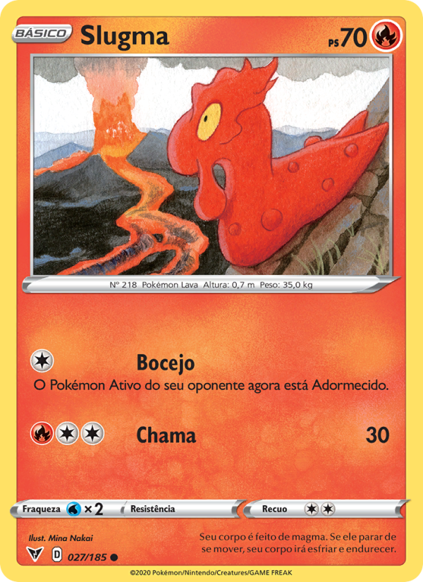 Slugma 27 — Voltagem Vívida (Portuguese Pokémon TCG card)