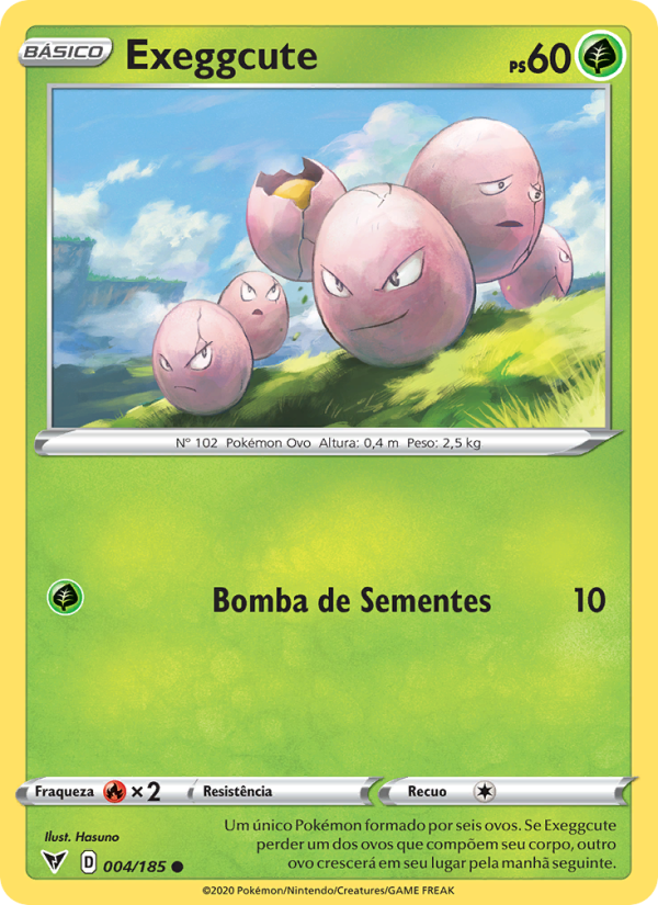 Exeggcute 4 — Vivid Voltage (Portuguese Pokémon TCG card)