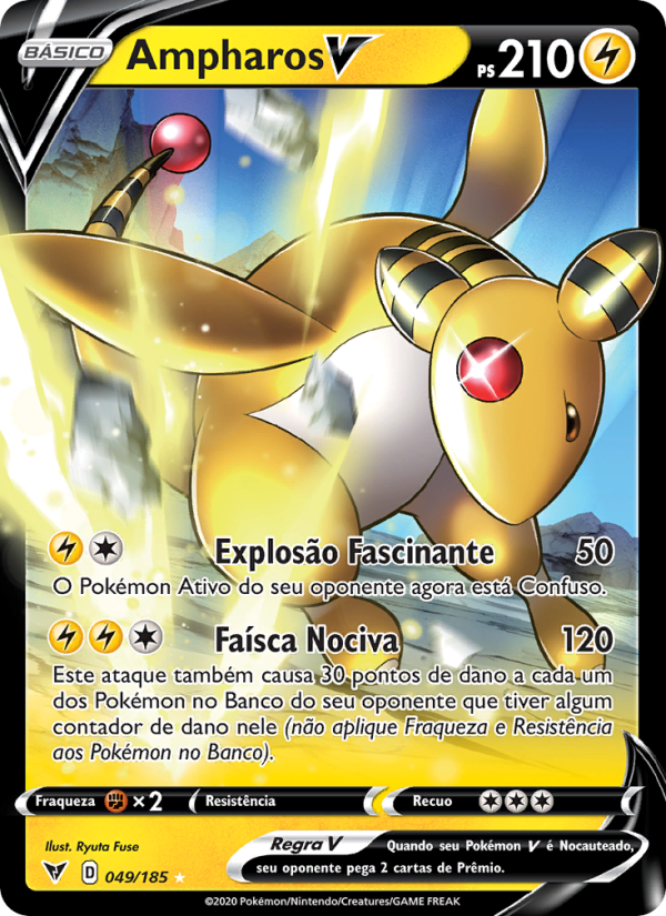 Ampharos V 49 — Voltagem Vívida (Portuguese Pokémon TCG card)