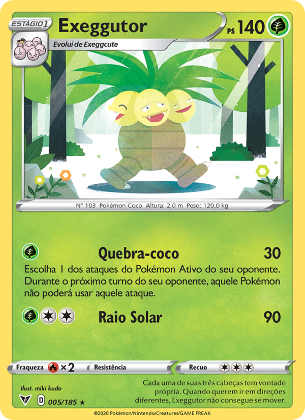 Exeggutor 5 — Voltagem Vívida (Portuguese Pokémon TCG card)