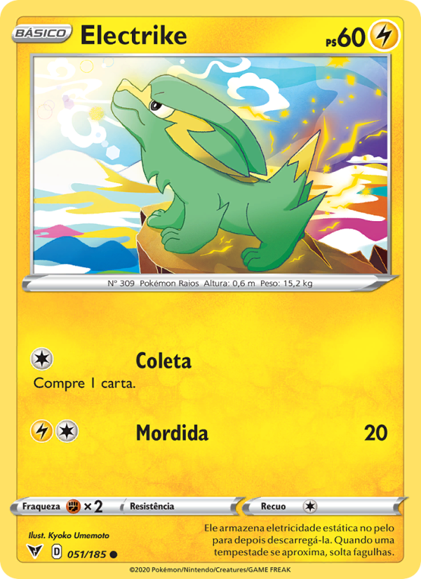 Electrike 51 — Voltagem Vívida (Portuguese Pokémon TCG card)