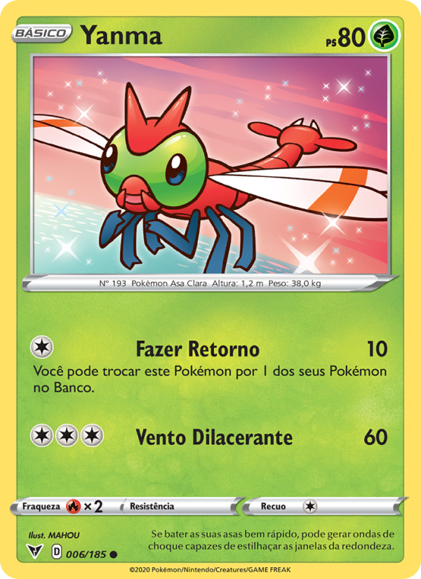 Yanma 6 — Voltagem Vívida (Portuguese Pokémon TCG card)