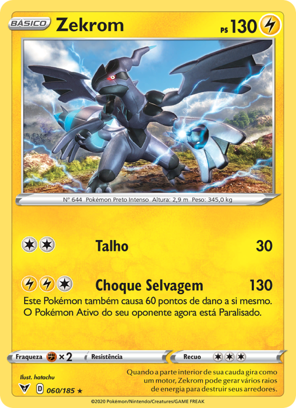 Zekrom 60 — Voltagem Vívida (Portuguese Pokémon TCG card)