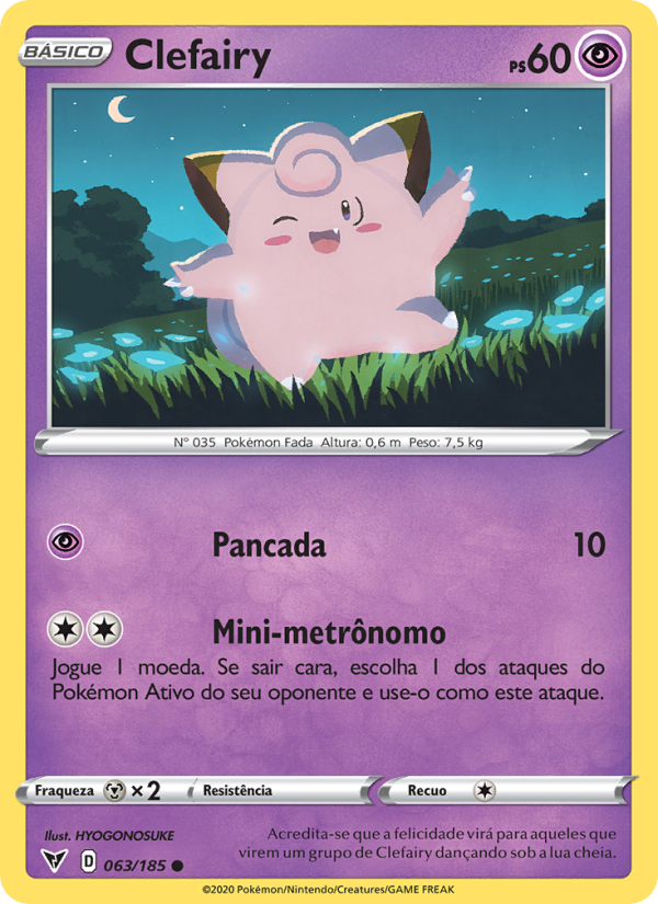 Clefairy 63 — Voltagem Vívida (Portuguese Pokémon TCG card)