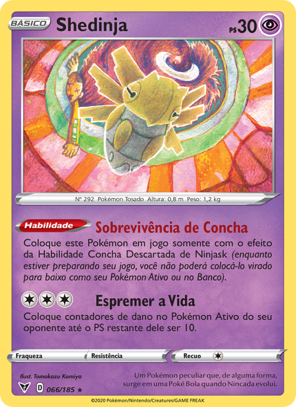 Shedinja 66 — Voltagem Vívida (Portuguese Pokémon TCG card)