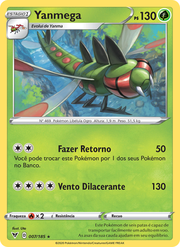 Yanmega 7 — Voltagem Vívida (Portuguese Pokémon TCG card)