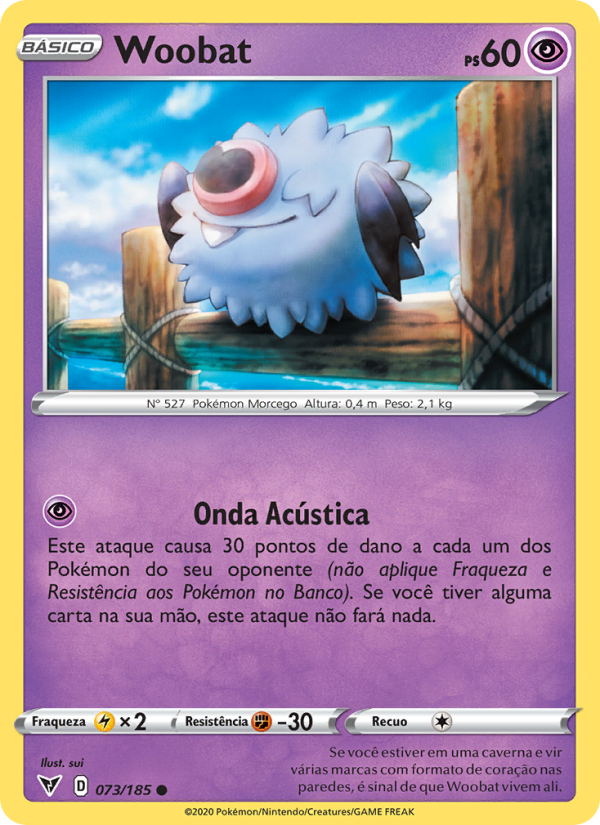 Woobat 73 — Voltagem Vívida (Portuguese Pokémon TCG card)