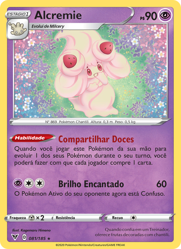 Alcremie 81 — Voltagem Vívida (Portuguese Pokémon TCG card)