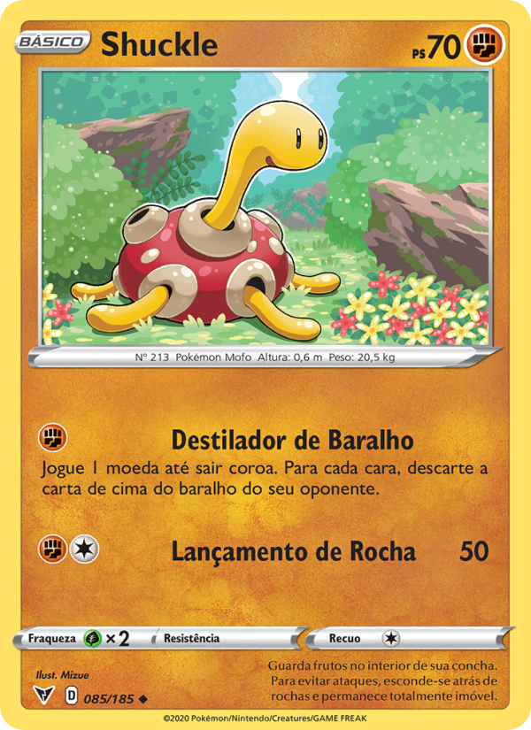 Shuckle 85 — Voltagem Vívida (Portuguese Pokémon TCG card)